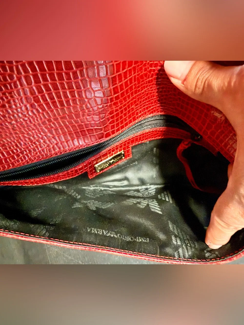 Emporio Armani sleek red